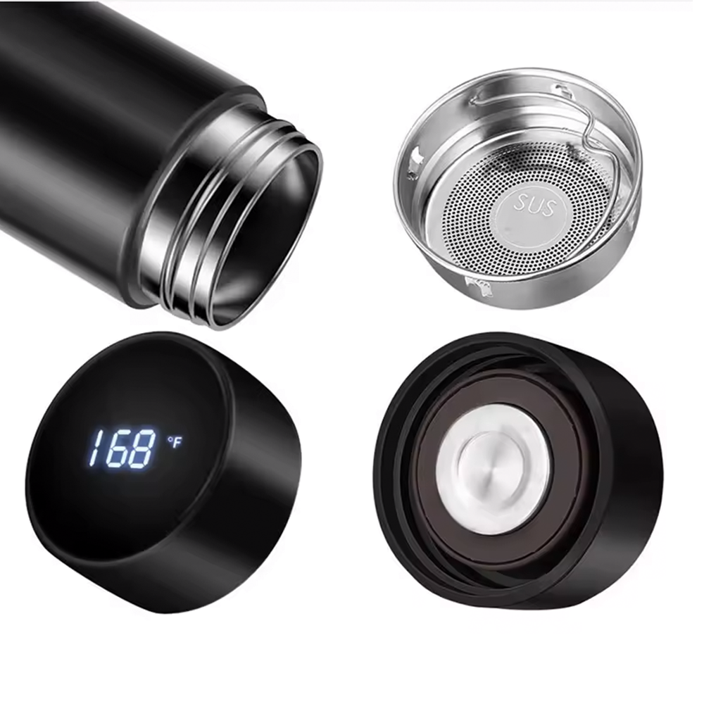 SMRTBASE Flask with LED Temperature Display